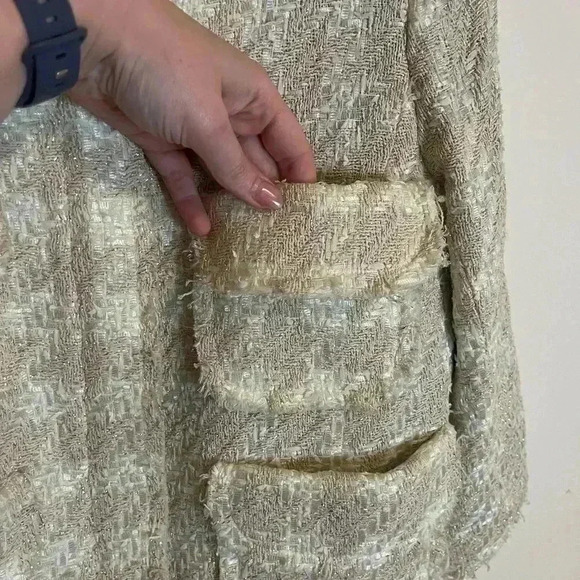 Smythe Cream Tweed Houndstooth Blazer - Picture 11 of 12